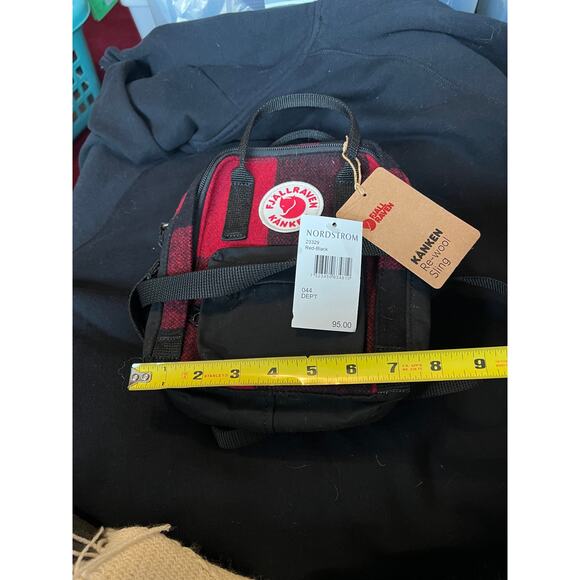 NWT Fjallraven Kanken Mini Bag Crossbody Shoulder Bag RED/BLACK. - Picture 6 of 6